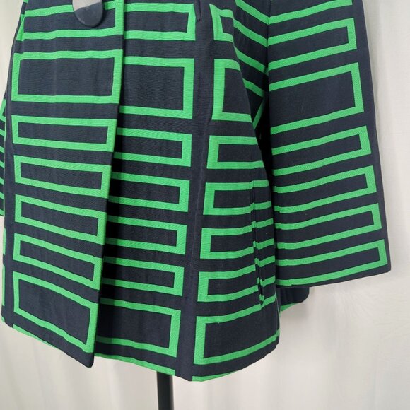 Peter Nygard Jacket 16 X Large Crop Blue Green Career Y2K - Picture 3 of 9